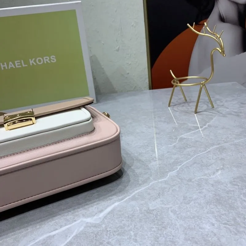 Michael Kors Beige White Satchel Crossbody Bag - Image 7