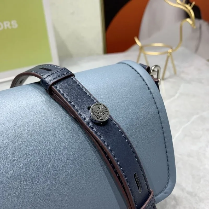 Michael Kors Blue White Navy Satchel Crossbody Bag - Image 6