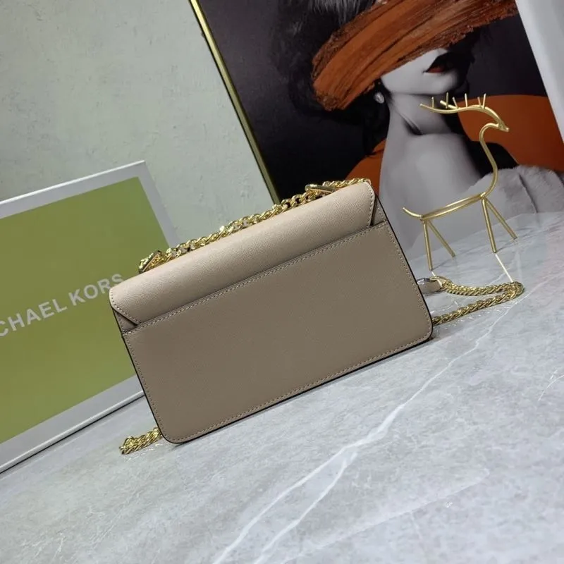 Michael Kors Beige Crossbody Satchel Bag 23-14-9cm - Image 3