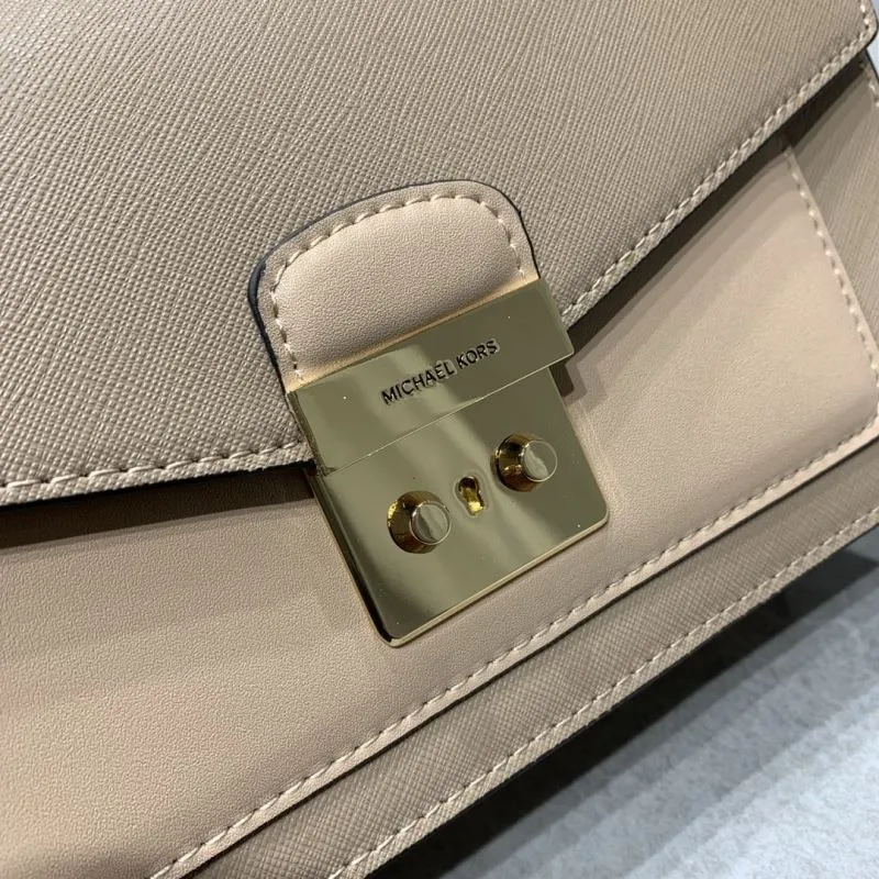 Michael Kors Beige Crossbody Satchel Bag 23-14-9cm - Image 4