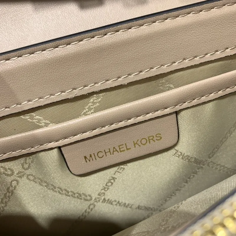 Michael Kors Beige Crossbody Satchel Bag 23-14-9cm - Image 9