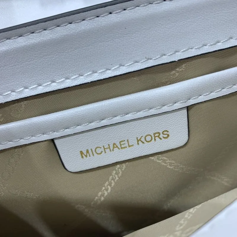 Michael Kors Light Blue Navy White Satchel Crossbody Bag - Image 9