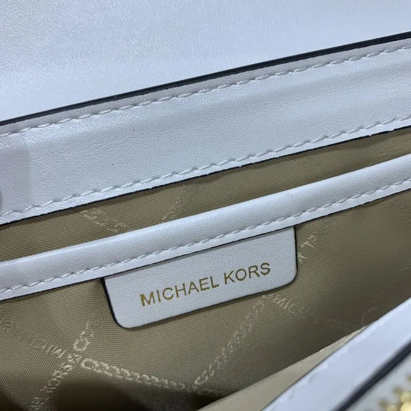 Michael Kors White Chain Satchel Bag 126 Size 23-14-9cm - Image 9