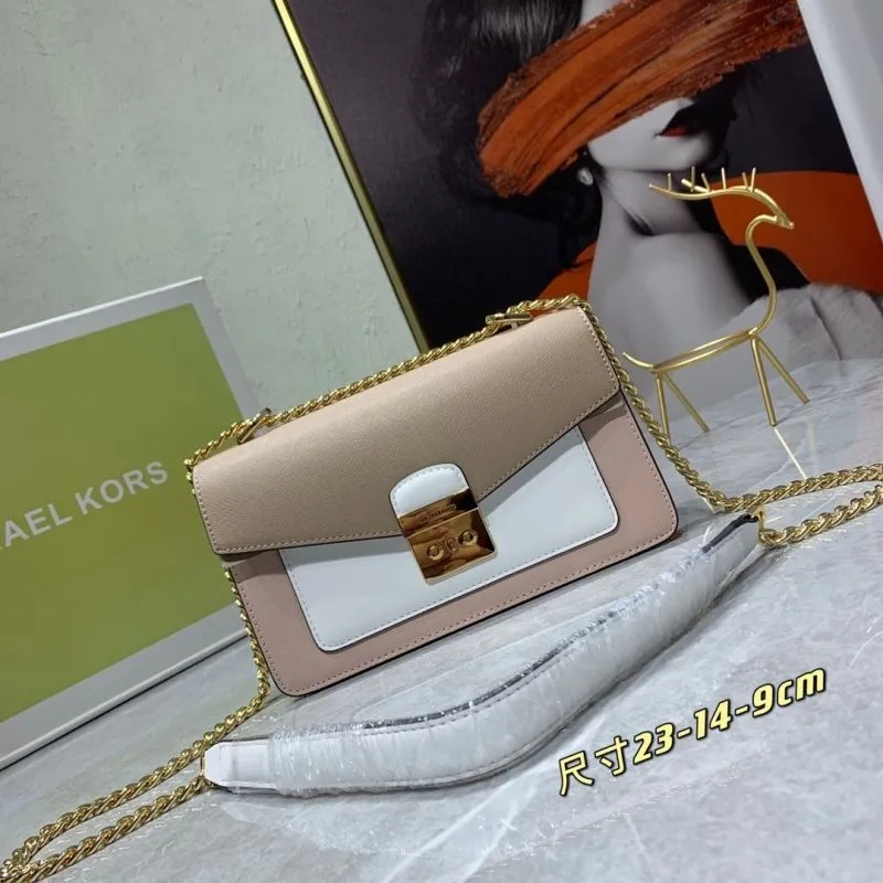 Michael Kors Color Block Satchel Crossbody Bag 23cm