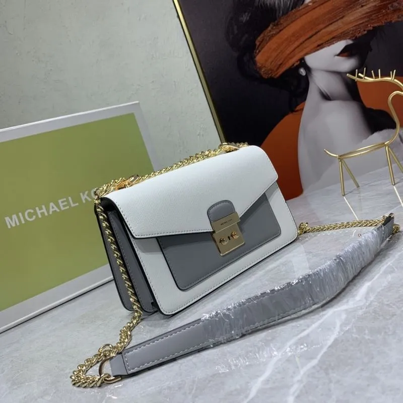 Alternative view of Michael Kors White Gray Crossbody Satchel Bag