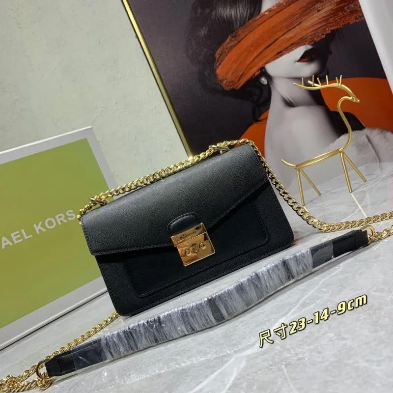 Michael Kors Black Chain Crossbody Satchel Bag