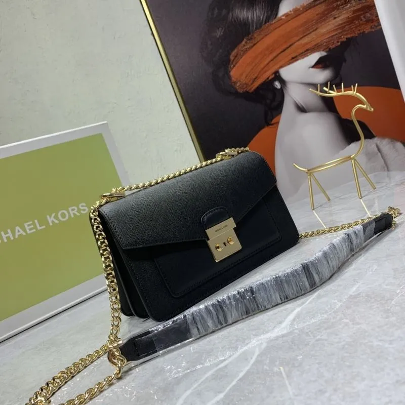 Alternative view of Michael Kors Black Chain Crossbody Satchel Bag