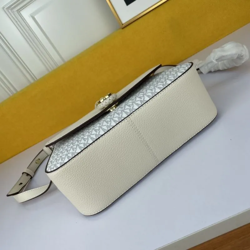 Alternative view of MK Cream Monogram Satchel Crossbody Bag 132
