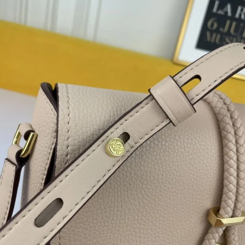 MK Beige Brown Monogram Satchel Bag 133 - Image 6