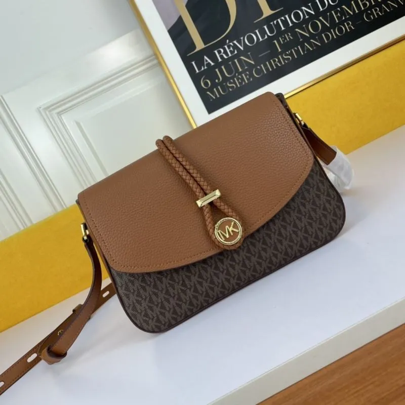 MK Brown Monogram Satchel Crossbody Bag 134
