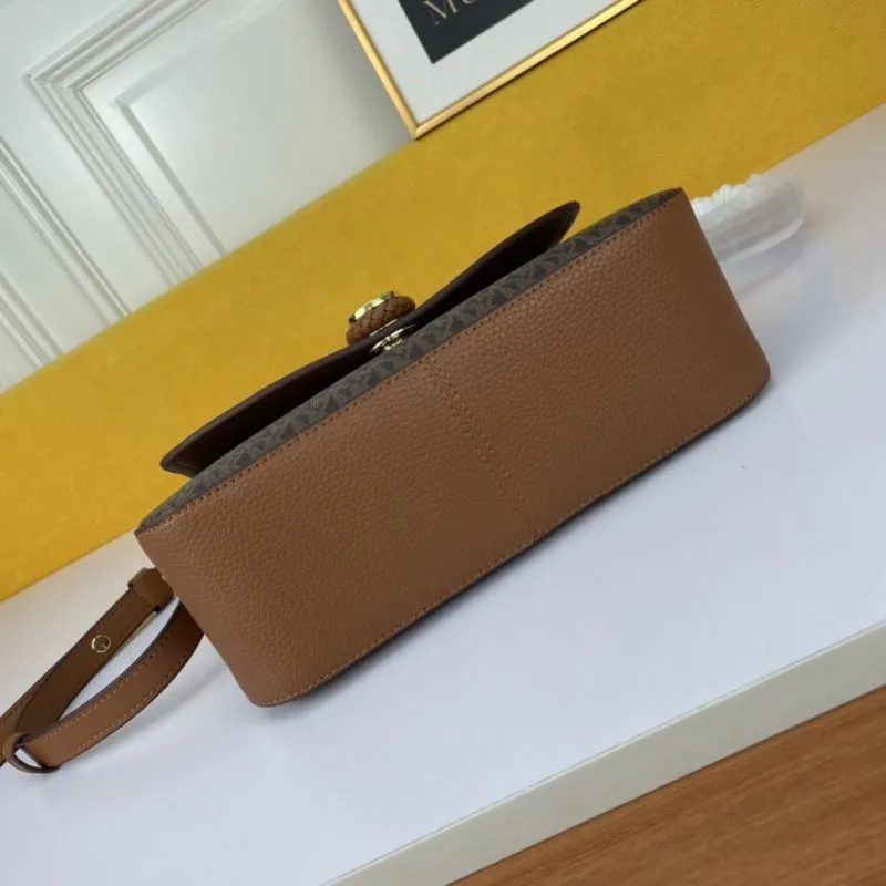 Alternative view of MK Brown Monogram Satchel Crossbody Bag 134