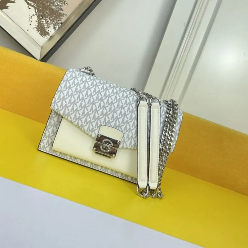 MK White Monogram Satchel Bag 137 - Image 4