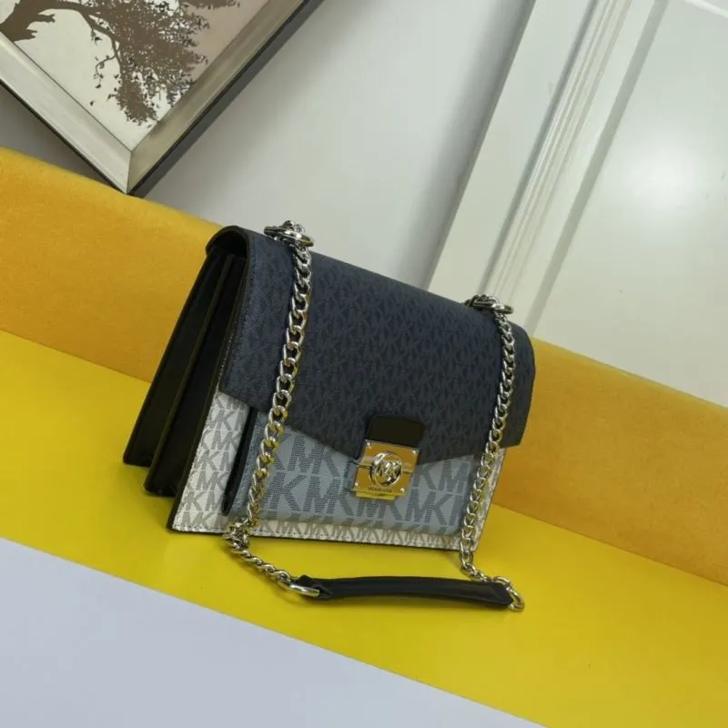 Alternative view of MK Two-Tone Monogram Satchel Shoulder Bag