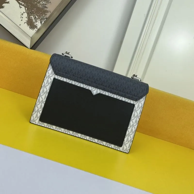 MK Two-Tone Monogram Satchel Shoulder Bag - Image 3