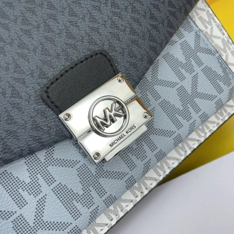 MK Two-Tone Monogram Satchel Shoulder Bag - Image 6