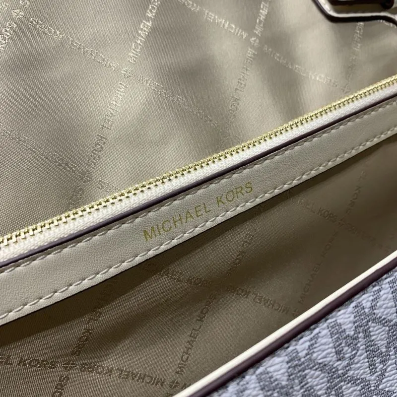Michael Kors White MK Crossbody Satchel Bag - Image 8