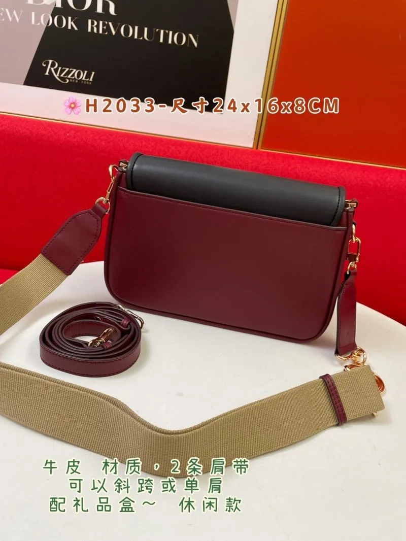 Alternative view of MK H2033 Leather Crossbody Satchel Bag