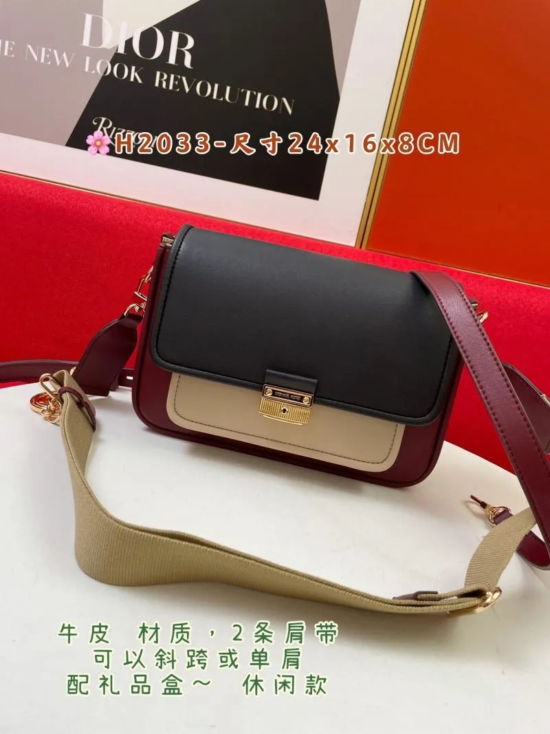 MK H2033 Leather Crossbody Satchel Bag - Image 3