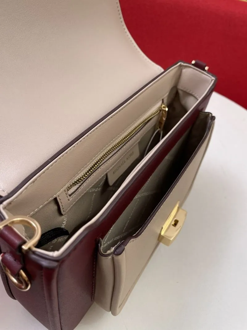 MK H2033 Leather Crossbody Satchel Bag - Image 8
