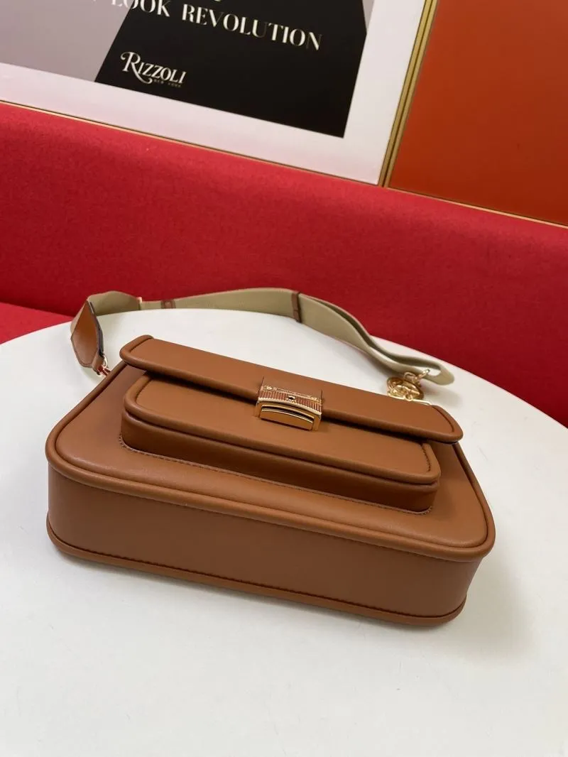 Michael Kors Brown Leather Crossbody Satchel Bag H2033 - Image 6