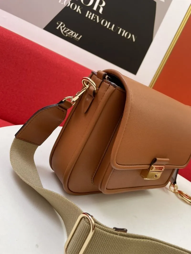 Michael Kors Brown Leather Crossbody Satchel Bag H2033 - Image 7