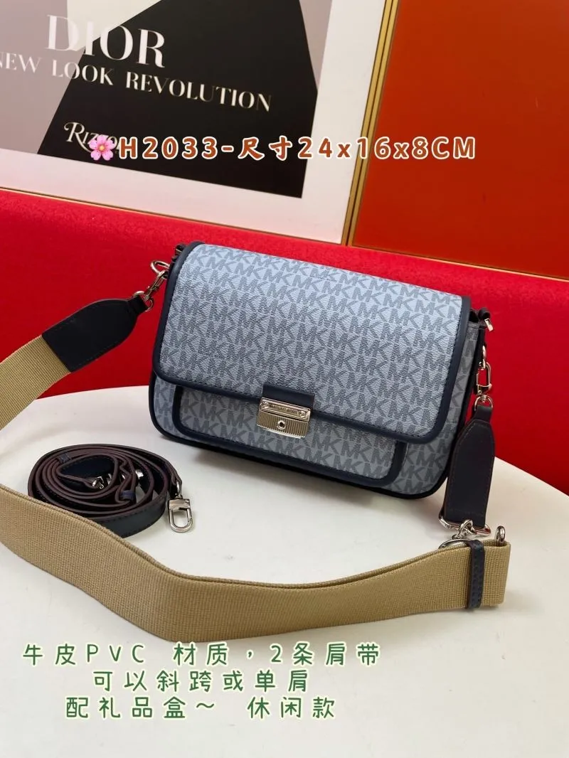 MK H2033 Light Blue Crossbody Satchel Bag