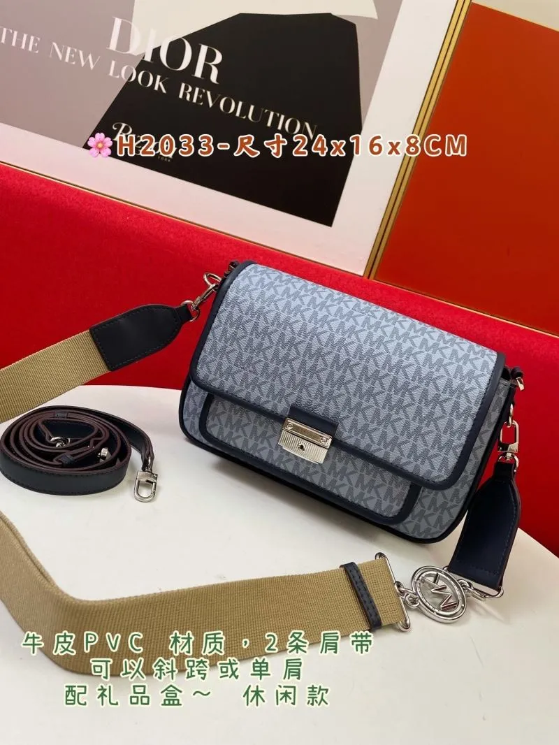 Alternative view of MK H2033 Light Blue Crossbody Satchel Bag