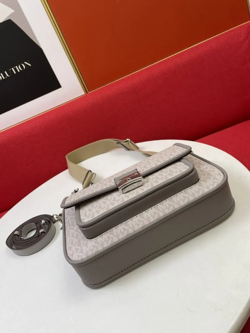 MK H2033 Monogram Crossbody Satchel Bag - Image 6