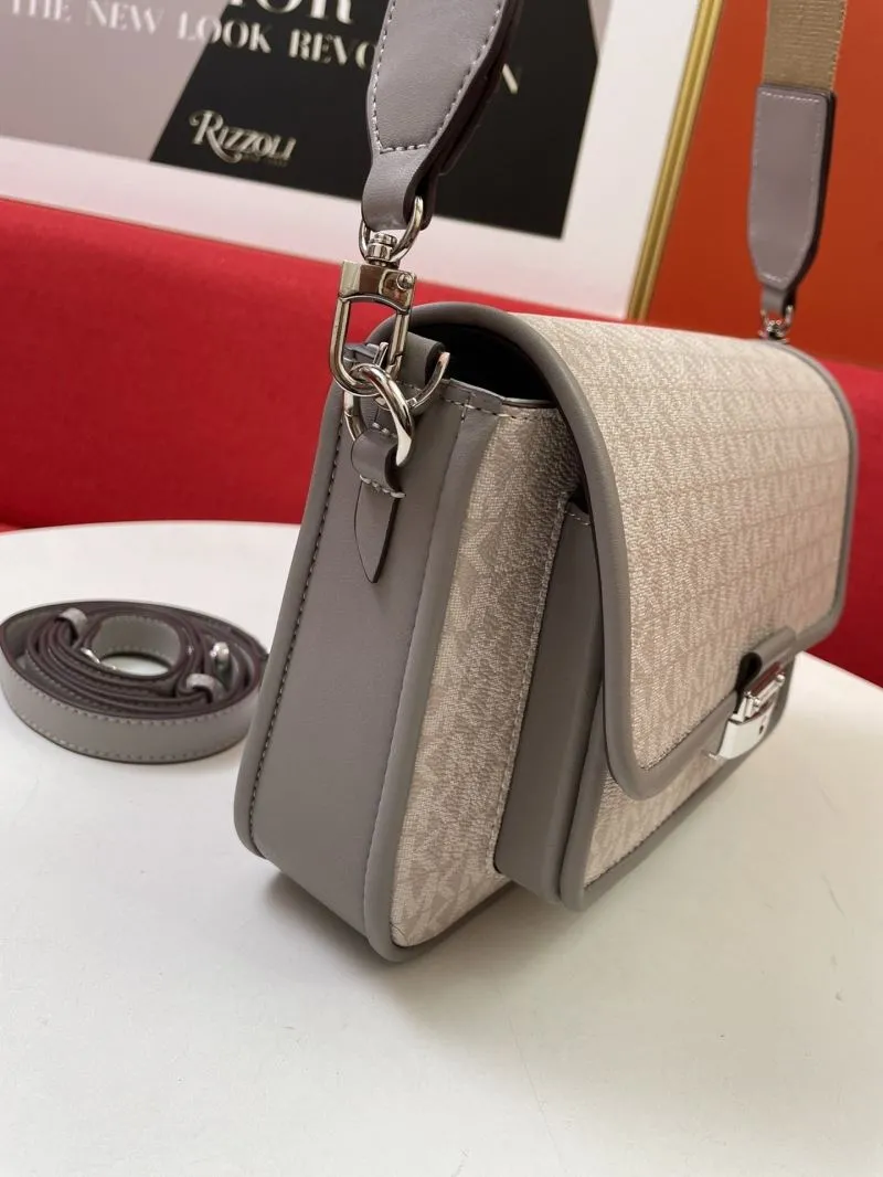 MK H2033 Monogram Crossbody Satchel Bag - Image 7