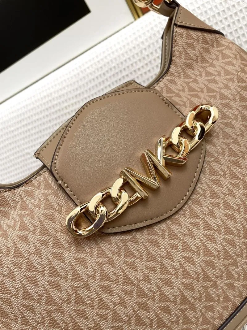 MK Beige Shoulder Bag with Two Straps H021039 - Image 4