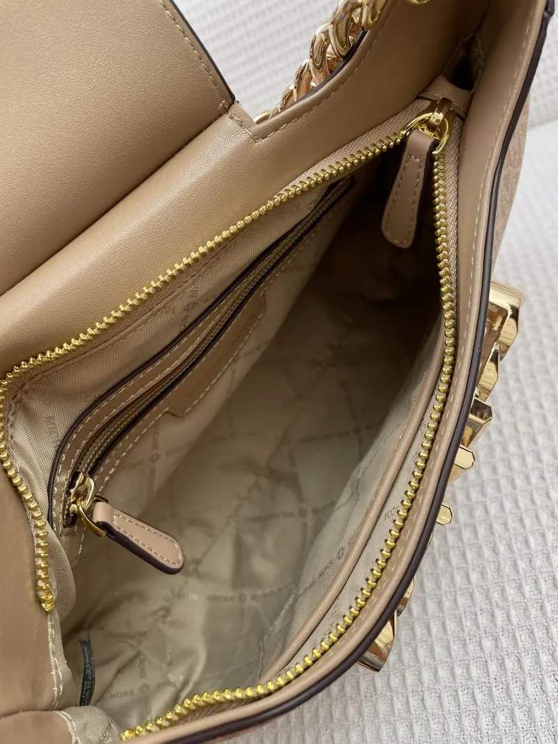MK Beige Shoulder Bag with Two Straps H021039 - Image 8