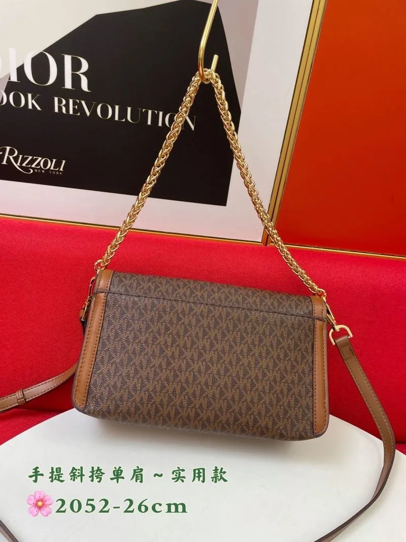 MK Brown Shoulder Crossbody Bag - Image 3
