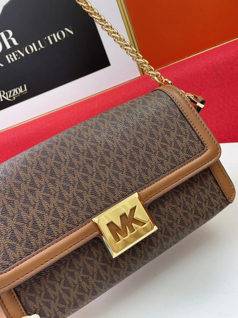 MK Brown Shoulder Crossbody Bag - Image 4