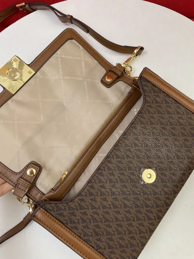 MK Brown Shoulder Crossbody Bag - Image 8
