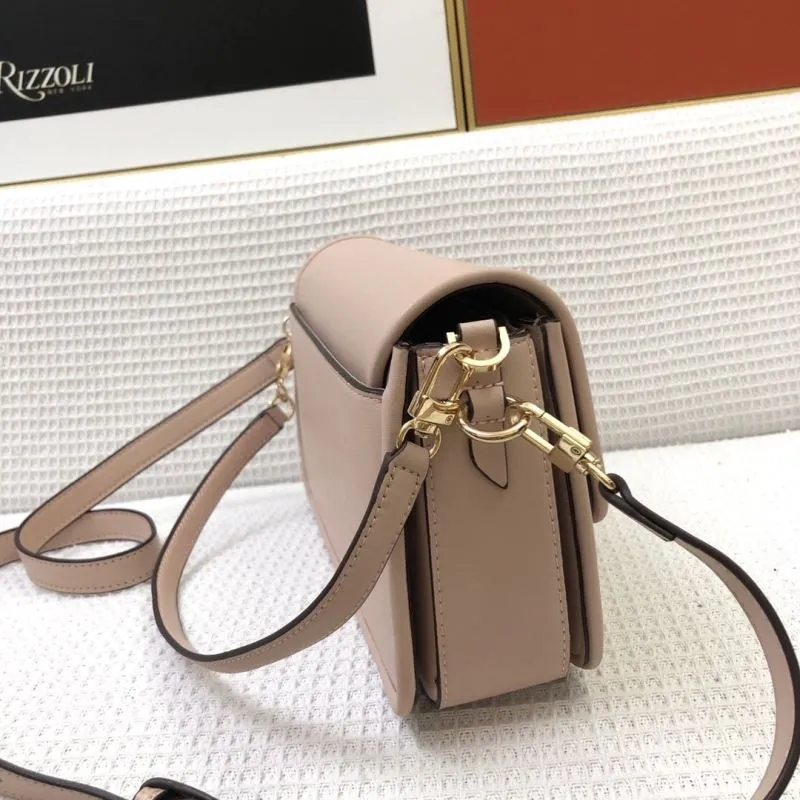 MK Nude Pink Leather Shoulder Bag H2031 26cm - Image 5