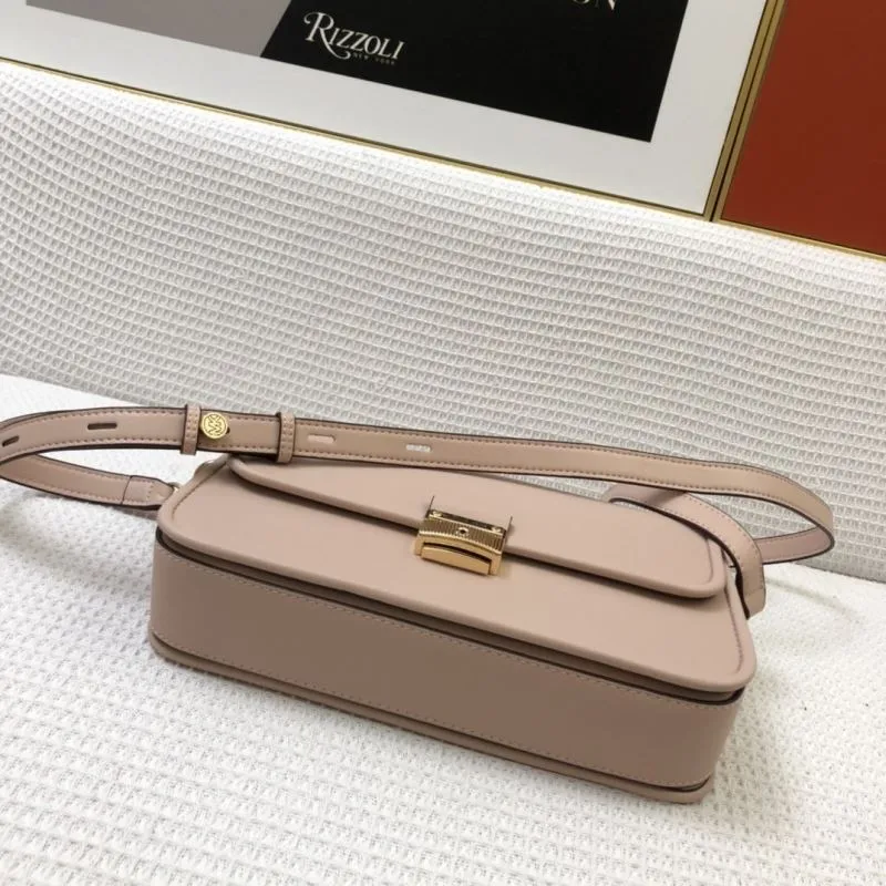 MK Nude Pink Leather Shoulder Bag H2031 26cm - Image 7