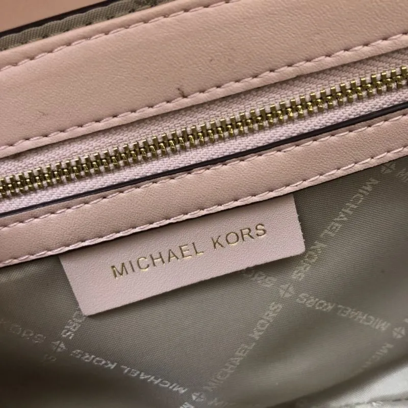 MK Nude Pink Leather Shoulder Bag H2031 26cm - Image 9