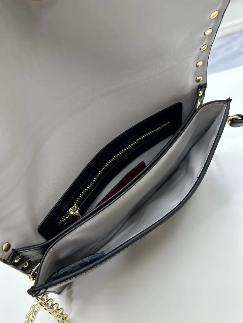 Valentino Black Studded Crossbody Clutch Bag 23-12cm - Image 7
