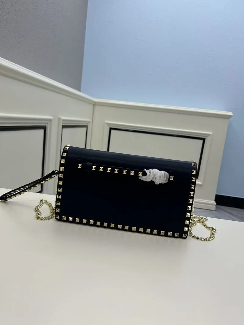 Alternative view of Valentino Black Studded Chain Strap Clutch Bag
