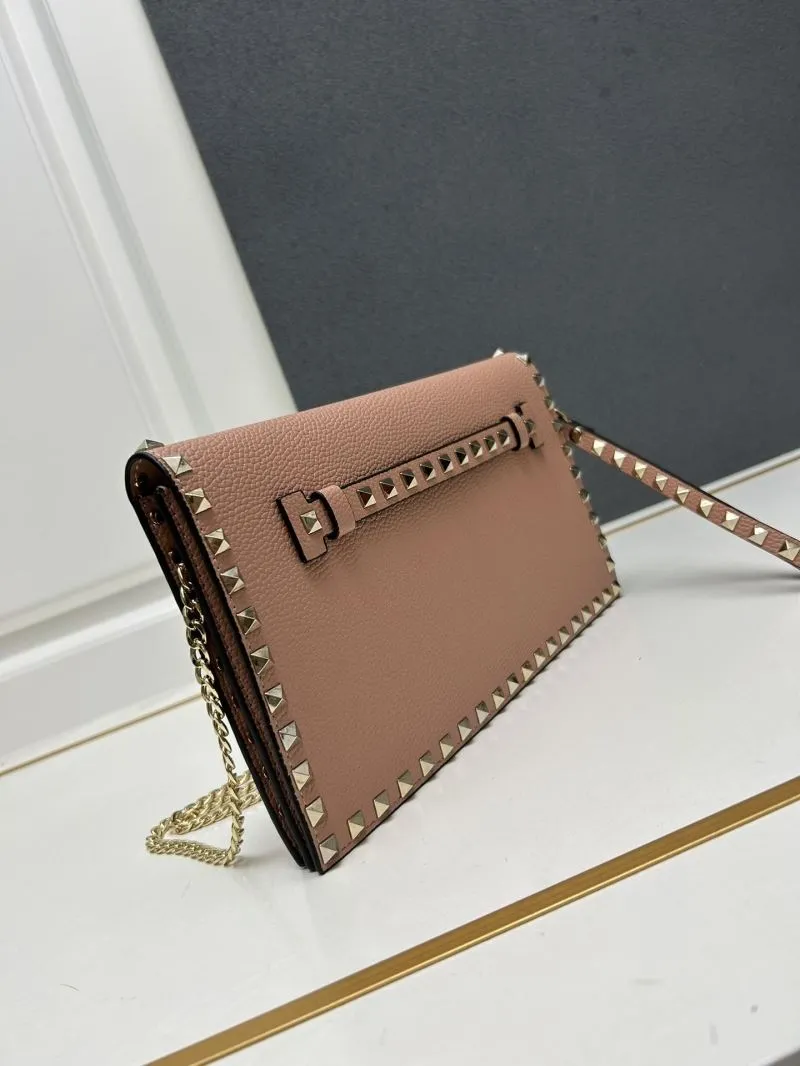 Valentino Pink Rockstud Clutch Bag Model 5028 - Image 3