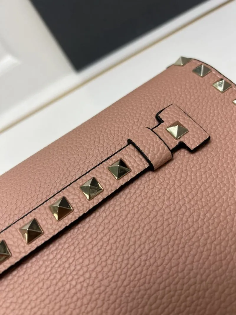 Valentino Pink Rockstud Clutch Bag Model 5028 - Image 4