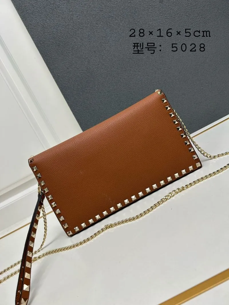 Alternative view of Valentino Brown Rockstud Clutch Bag Model 5028