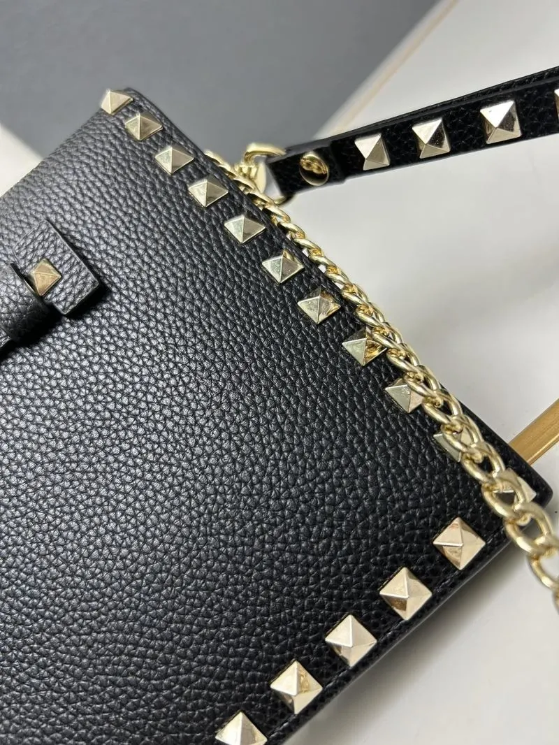 Valentino Black Studded Clutch Bag Model 5028 - Image 5