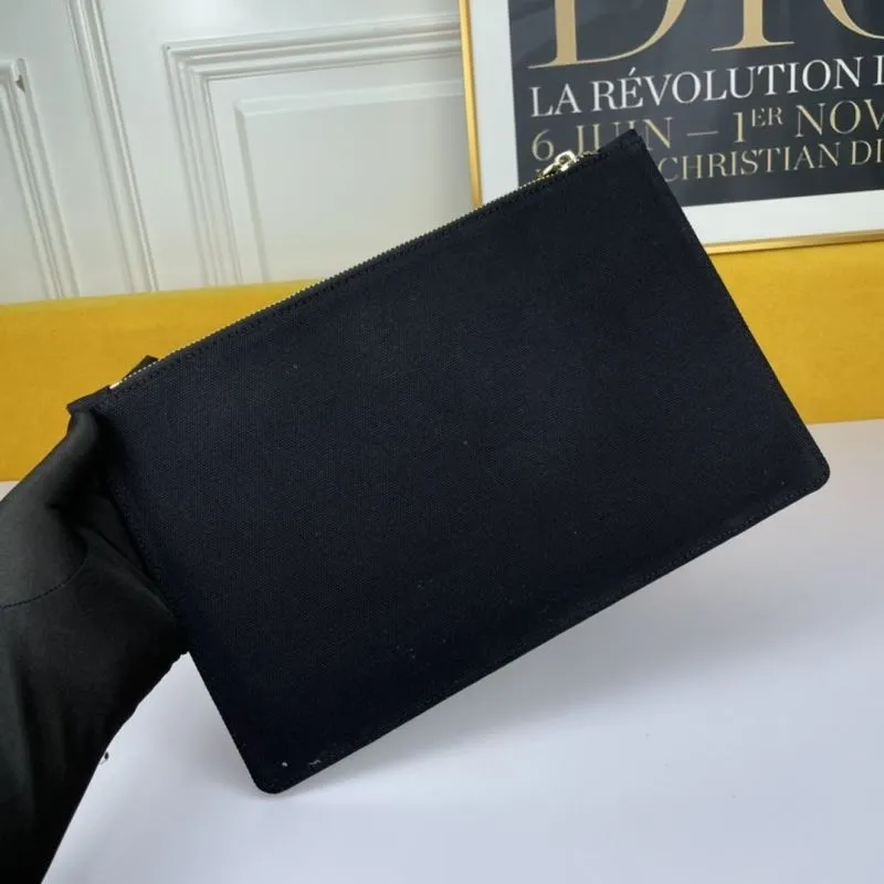 Valentino Black Canvas Clutch Bag - Image 3