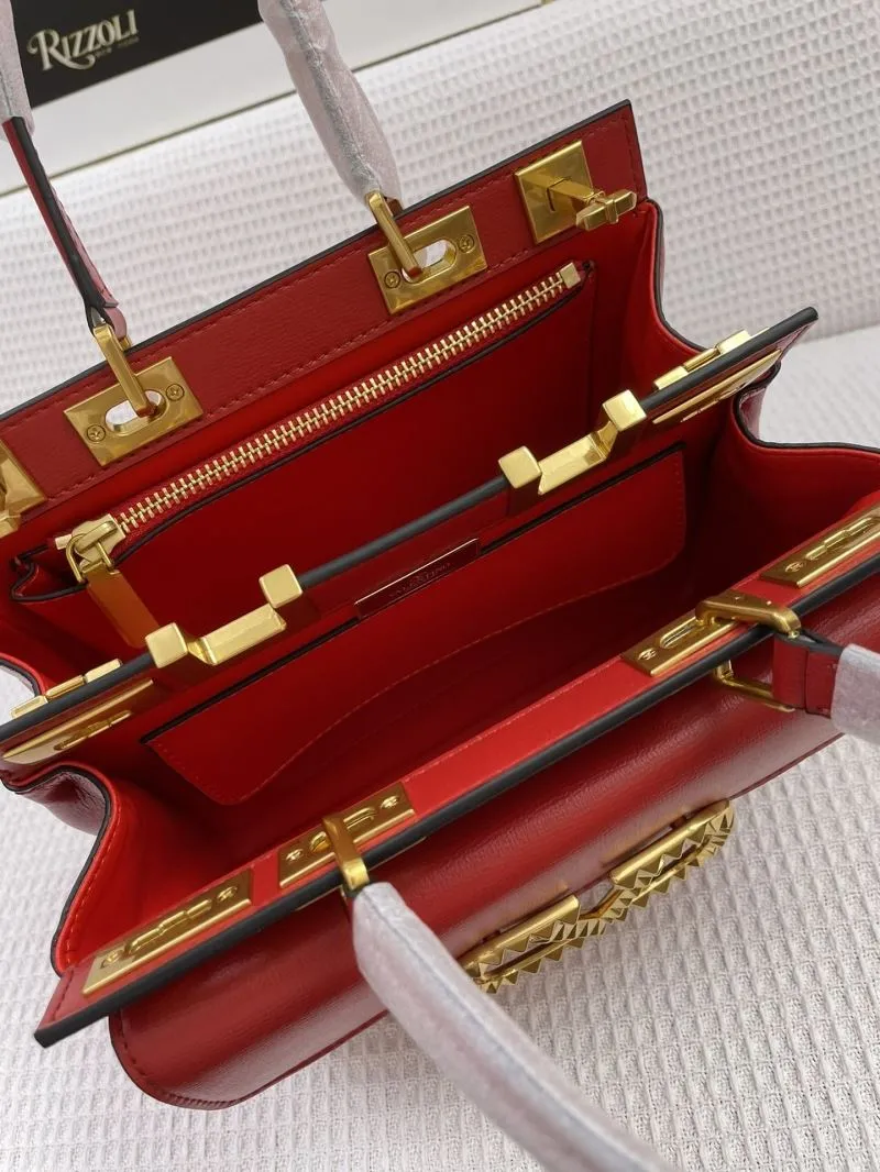 Valentino Red Leather Handbag Model 5001 - Image 8