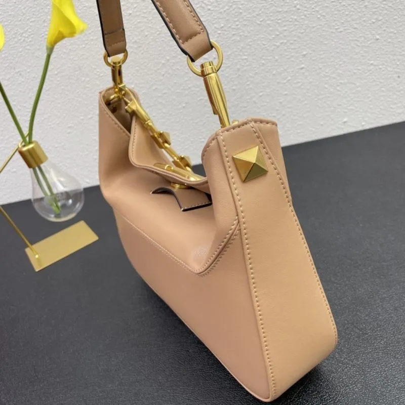 Valentino Beige Leather Hobo Bag 5005 28cm - Image 5