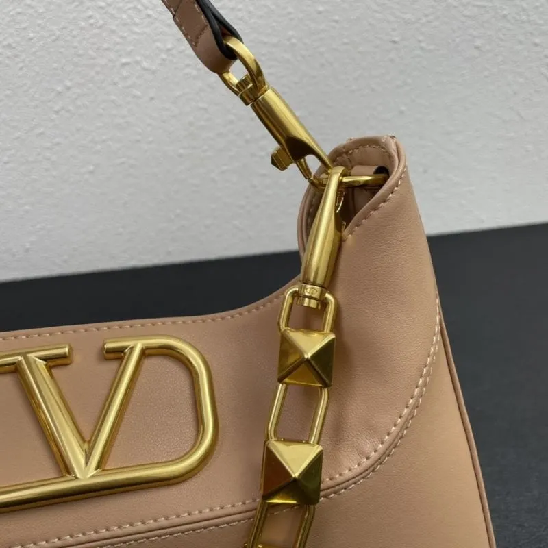 Valentino Beige Leather Hobo Bag 5005 28cm - Image 6