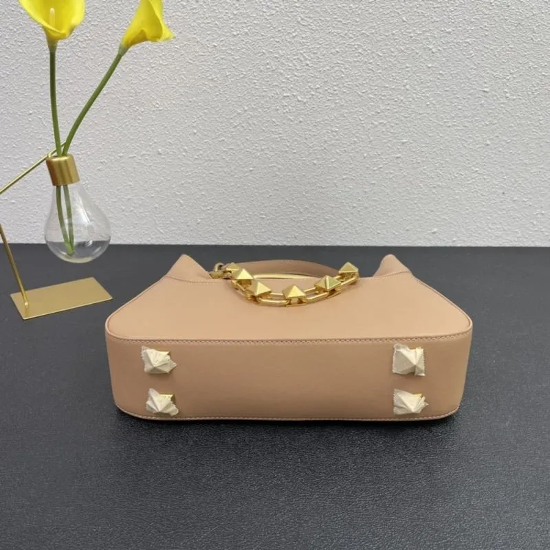 Valentino Beige Leather Hobo Bag 5005 28cm - Image 7