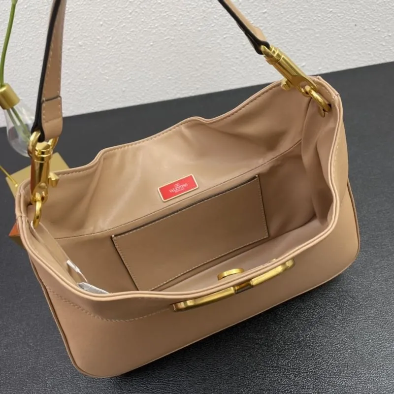 Valentino Beige Leather Hobo Bag 5005 28cm - Image 8