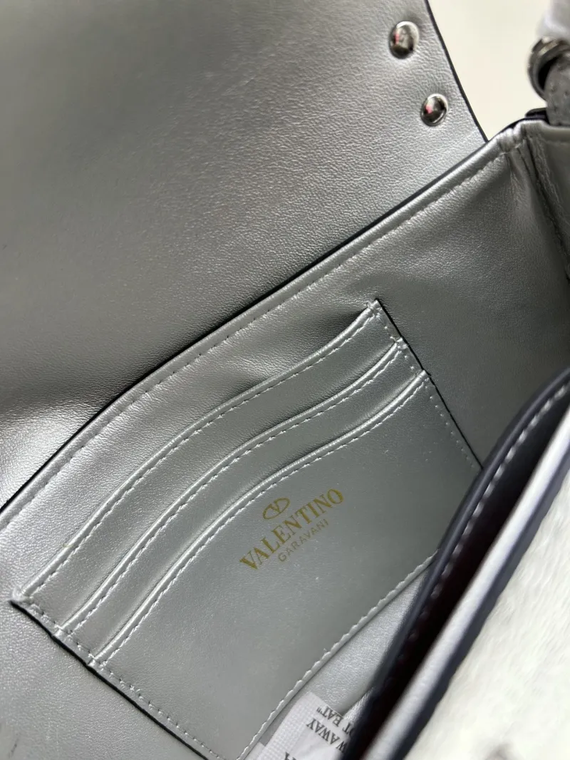 Valentino Silver Leather Crossbody Handbag - Image 7